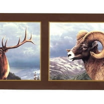 878144 Ram, Moose, Elk Wallpaper Border HB112113b