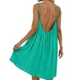 thumbnail image 6 of JIAYUE Women's Dress V-Neck Spaghetti Strap Knee-Length Design Sleeveless Open Back Loose Fit Casual Trendy Female Dresses, 6 of 8