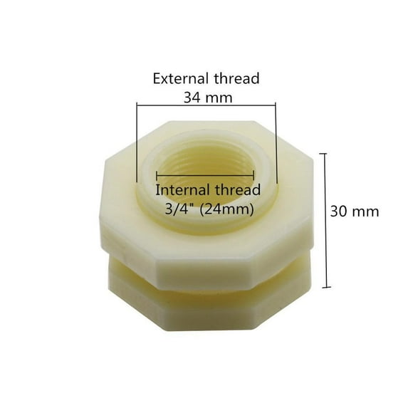 1/2" 3/4" 1" 1.2" 1.5" 2" Female/Male Thread ABS Plastic Connector Garden Irrigation Joint Fish tank Aquarium Drain Pipe Fitting ,Easy to Use