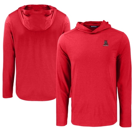 Men s Cutter & Buck Crimson Alabama Crimson Tide Coastline Epic Comfort Eco Recycled Long Sleeve Hoodie T-Shirt