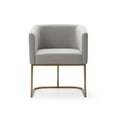 thumbnail image 4 of Modrest Yukon Modern Light Grey Fabric & Antique Brass Dining Chair, 4 of 5