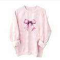 thumbnail image 5 of Xunlbb Sweatshirt for Women,Women's Bow Sweatshirt Cute Long Sleeve Round Neck Pullover Top Fashion,S-2XL, 5 of 7
