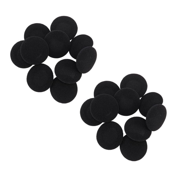 20 Esponja Suave Protector de Oreja Negro para Auriculares 5cm