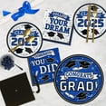 thumbnail image 4 of Graduation Plates and Napkins 2025 Graduation Party Supplies, Congrats Grad Disposable Dinner Plates, Dessert Paper Plates, and Napkins for Blue Graduation Party Decoration, Serves 50, 4 of 10