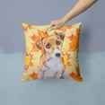 thumbnail image 2 of Fall Design with Dog Fabric Decorative Pillow, 2 of 4