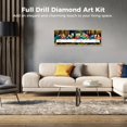 thumbnail image 2 of Kit de imágenes de diamante para adultos, pintura de diamante cuadrado completo, 11.8 × 31.5 pulgadas, manualidades con imagen de diamante para decoración de pared, pintura "La última cena" por número, 2 of 6