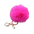 thumbnail image 2 of Ludlz Colorful Women Faux Rabbit Fur Ball Pompom Keychain Phone Handbag Charm Pendant, 2 of 8