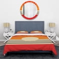 thumbnail image 3 of Designart "Minimalist Geometric Sunset in Bold Orange VI" Modern Geometric Bedding Covert Set - Abstract Geometric Orange Abstract Bed Set With 1 Sham, 3 of 6