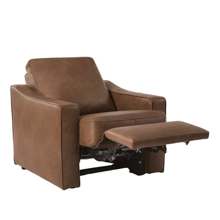 BETTER HOMES & GARDENS ALLEN PUSH-BUTTON POWER RECLINER CHAIR, COCOA FAUX LEATHER