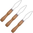 thumbnail image 1 of HUGFEGWE 3 Pcs Wooden Handle Button Hooks Wire Loop Pull Through Aids Button Helper Tool Button Assist Device Daily Living Zipper Pulls and Button Hooks for Elderly CJB91-60953, 1 of 4