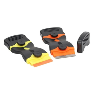 Hand Scraper Portable Design Double Edge Scraper Nonslip Handle Safe Operation with Plastic Blades to Remove Glue at Home