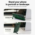 thumbnail image 2 of Magnetic for Galaxy S23 Plus Premium PU Leather Case,Built-in Invisible Stand [Compatible with Magsafe] Protective Slim Kickstand Phone Cover Compatible with Samsung Galaxy S23 Plus, Darkgreen, 2 of 9