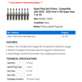 thumbnail image 2 of Spark Plug Set 8 Piece - Compatible with 2020 - 2022 Ford F-350 Super Duty 7.3L V8 2021, 2 of 2