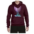 thumbnail image 2 of Wild Bobby, Sassy Since Birth Salty By Chance Mermaid Beach Ocean Vibe, Streetwear, Unisex Graphic Hoodie Sweatshirt, Maroon, 3XL, 2 of 3