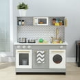 thumbnail image 5 of Little Chef Berlin Modern Wooden Play Kitchen, Gray/White, 5 of 13