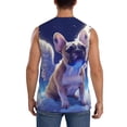 thumbnail image 4 of Uemuo Night Sky Winged French Bulldog Pattern Men's Sleeveless T-Shirt,Muscle Athletic Tank Top, Moisture-wicking Quick-dry Breathable Classic Tee Top for Gym Run Outdoor Sports-XX-Large, 4 of 8