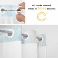 thumbnail image 2 of No Hook Shower Curtain with Snap in Liner, Easter Watercolor Cute Bunny Waterproof Bath Curtain Double Layers with See Through Top Window, Rabbit Yellow Flower Garden Hotel Shower Curtains 72x72in, 2 of 9
