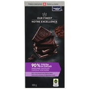 Chocolat noir suisse Notre Excellence à 90 % de cacao