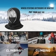 thumbnail image 3 of Graflsoa Unisex Winter Cycling Balaclava - Windproof, Full Face Cover, Adjustable Drawstring, Black, One Size (Polyester & Cotton Blend), 3 of 7