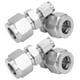 thumbnail image 1 of Adaptador de tubo de compresión de acero inoxidable, 4 piezas Adaptador de tubo de compresión de acero inoxidable Reductor de doble férula Recto Compacto y liviano, 1 of 8