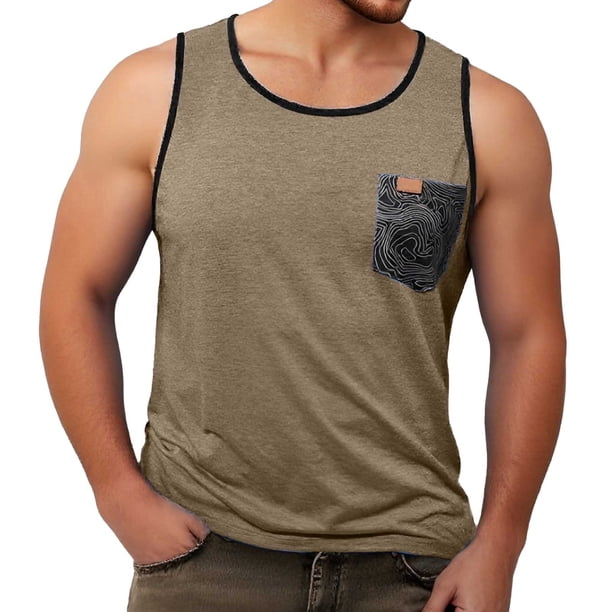 Camiseta sin mangas de verano para hombre con hombros anchos y corazón en la espalda, poliéster ligero, diseño atractivo para el gimnasio/ocasiones informales (S-XXL)