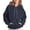 Navy, variant on ShiShine Hoodies for Women Loose Fit Pullover Cute Solid Color Hoodie Oversized Drawstring Fall Sweatshirt with Pocket