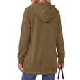 thumbnail image 5 of MOSHU Women Zip Up Hoodies Long Sleeve Cotton Fleece Sweatshirts for Women Casual Hooded Jackets Fall Tops with Pockets, 5 of 10