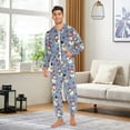 thumbnail image 3 of joogoo Christmas Snowman Snowflakes Unisex Adults Onesies Pajamas Jumpsuits L, 3 of 7
