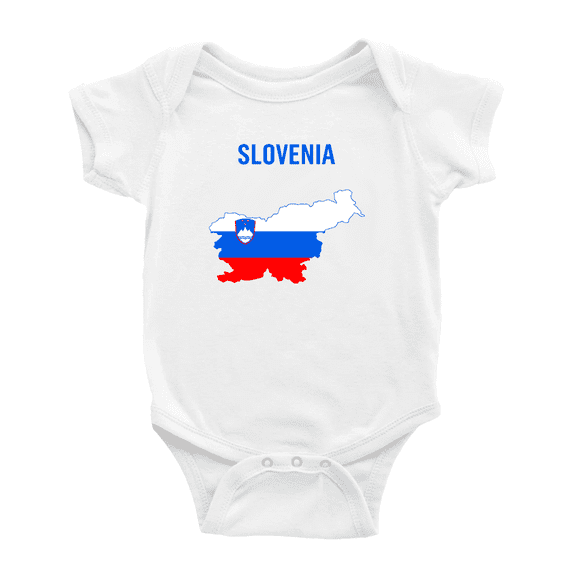 Slovenia Map Flag Clothes Unisex (White, 18-24 Months)