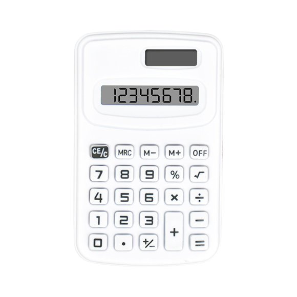 Portable 8-Digit Display Basic Calculator for Students and Office, Dual Power, Large Buttons, 6 Color, The Top Choice for The Back-To-School Season F