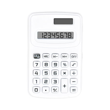 Standard Function Basic Calculator, 8 Digit Desktop Calculator with LCD Display, Solar Battery Dual Power Office Calculators