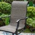 thumbnail image 3 of MF Studio 7PCS Patio Dining Set Outdoor Metal Furniture with 6PCS Swivel Dining Chairs and 1PC Rectangular Dining Table Suitable for Patio Garden Backyard, Black, 3 of 14