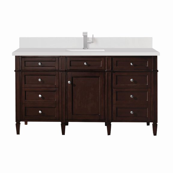 James Martin Vanities 650-V60s-1Wz Brittany 60" Single Basin Poplar Wood Vanity Set - Wood