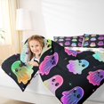 thumbnail image 4 of Manfei Cartoon Halloween 7pcs Queen Bedding,Minimalist Skeleton Bedding Comforter Set Queen,Halloween Reversible, 4 of 7