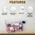 thumbnail image 4 of Clear Plastic Storage Bins - Perfect for Kitchen or Pantry Organization and Storage, Fridge and Cabinet Organizers, 4 of 14