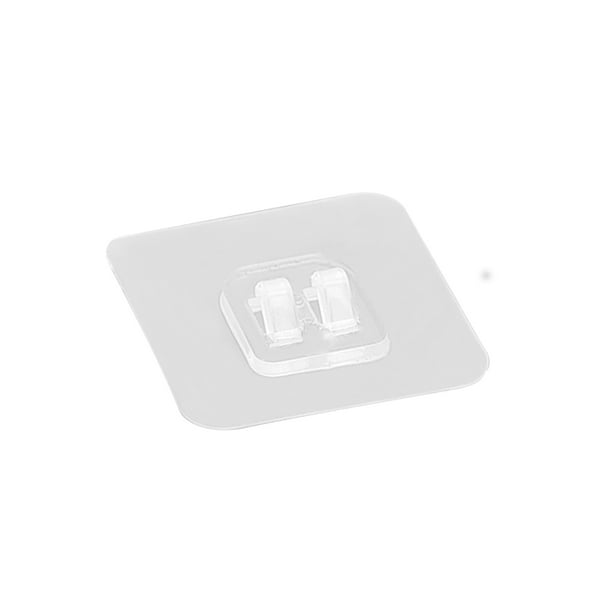 Naiovety 4PCS Ganchos Perchas autoadhesivas Ganchos de estante sin rastro montados en la pared de plástico, ganchos dobles Almacenamiento y organización del hogar pegatina 4 piezas Naiovety HA001383-01