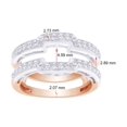 thumbnail image 3 of Round Shape White Cubic Zirconia Two Tone Enhancer Guard Ring 14K Rose Gold Ring Size - 4.5, 3 of 3