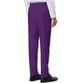 thumbnail image 3 of Unique Bargains Men's Business Pants Classic Fit Solid Color Suit Trousers with Pockets 30 Purple, 3 of 6