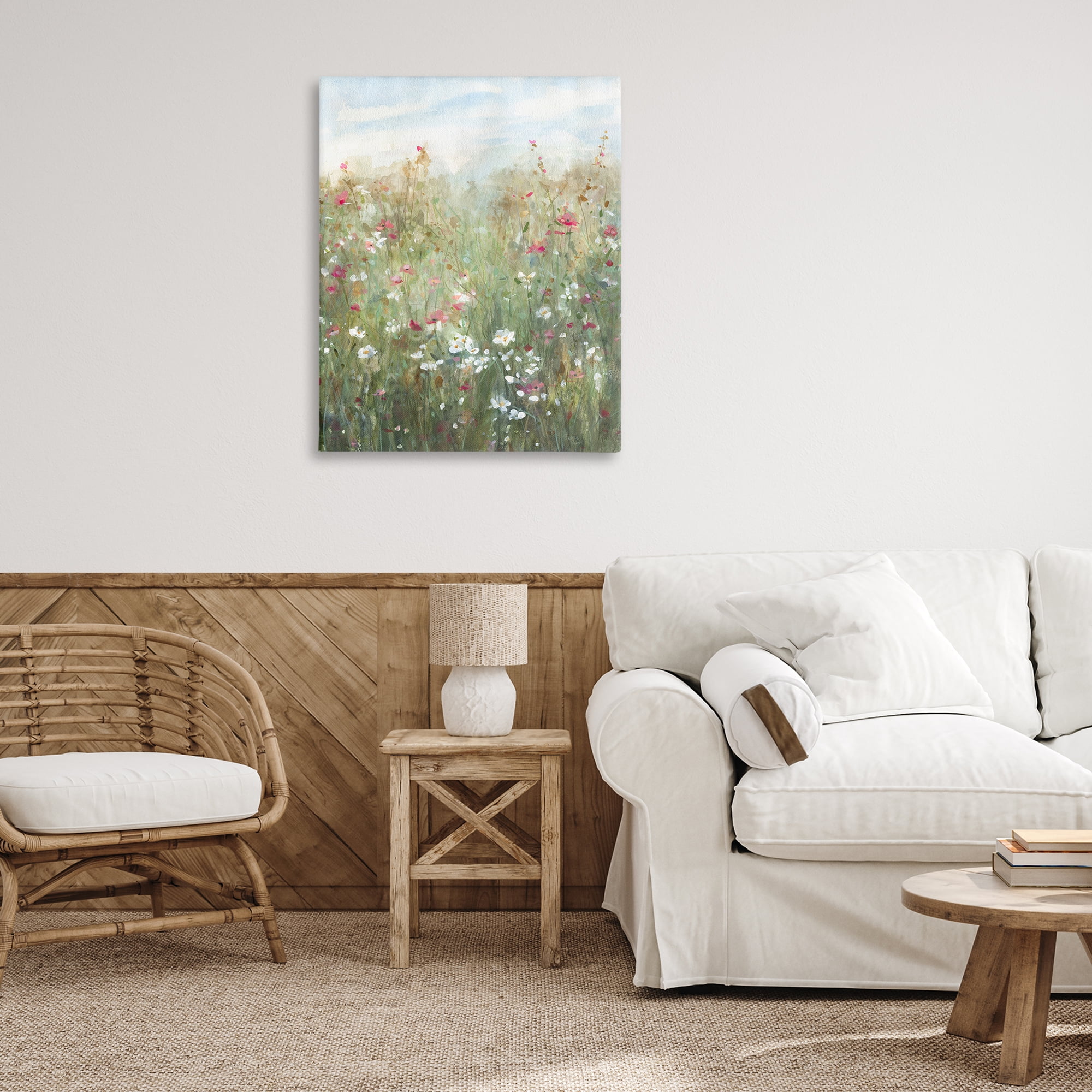 Stupell Industries Fragrant Wildflower Field Landscape & Nature Painting Wrapped Canvas Art Print Wall Art, 30 x 40