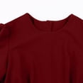 thumbnail image 7 of Efsteb Women's Elegant Vintage Dresses Round Neck Short Sleeve Dress Casual Solid Color Work Party A-Line Dress （Wine，XXL）, 7 of 7