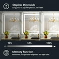 thumbnail image 3 of YEELAIT 48x30 Inch LED Bathroom Mirror with Lights Front and Backlit Lighted Vanity Mirror for Bathroom Wall with 3 Colors Dimmable Anti-Fog Memory Shatter-Proof IP54 Waterproof Horizontal/Vertical, 3 of 6