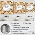 thumbnail image 4 of Designart "Rustic Geometric Lattices In Beige And Brown" 0 Beige Large Square Mirror - Square Bedroom Mirror Printed Wall Decor - Modern Square Printed Wall Mirror Art, 4 of 5