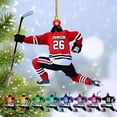 thumbnail image 2 of HomeDesign Personalized Hockey Christmas Ornament, Hockey Skates Helmet and Stick, Hockey Player Ornament, Hockey Ornaments, Gift for Hockey Lovers Hockey Ornament Christmas Decor (H1) (Yellow), 2 of 10