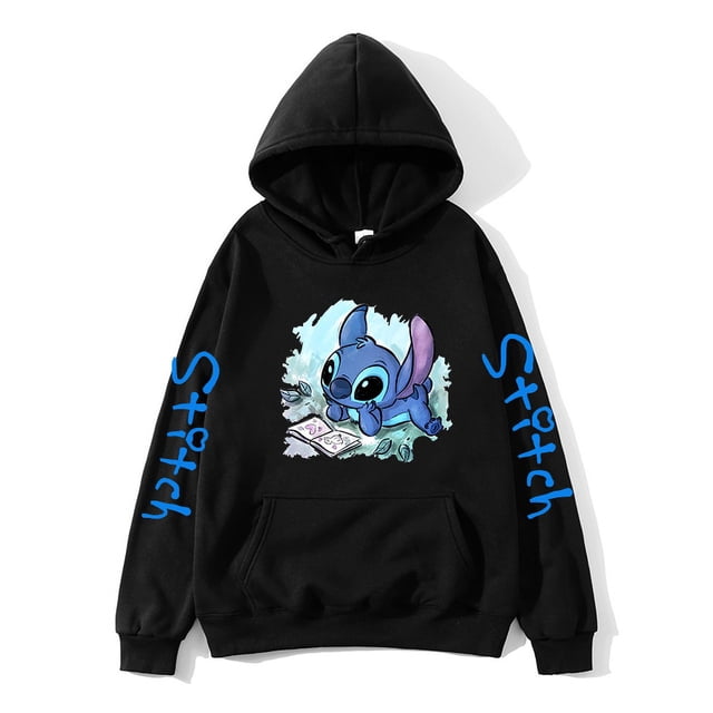 Sudaderas con capucha de Disney para hombres y mujeres, sudadera con capucha de los años 90, Y2k, Stich, ropa de calle Harajuku para niños y niñas
