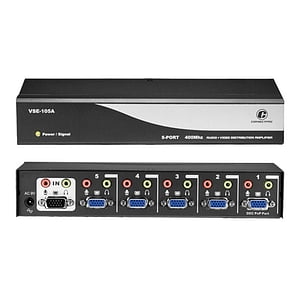 - 5PORT 400 MHZ VIDEO + AUDIO MICROPHONE SPEAKER SPLITTER