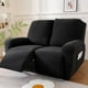 thumbnail image 1 of Nvzi Funda de sofá elástica de poliéster jacquard, funda de sillón reclinable para sala de estar, fácil de instalar, lavable, protector de sofá de 2 plazas (negro), 1 of 4