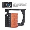 thumbnail image 4 of Camera JLwin Camera Cage With 3/8in Locating 1/4 In Threads Cold Shoes Wooden Handle Video Camera Cage Rig For ZV E10, 4 of 8