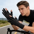 thumbnail image 5 of Ice Silk Cooling UV Protection Gloves Unisex, Fingerless Sun Gloves with Touchscreen Compatible, Anti Slip Breathable Lightweight for Driving Cycling Golf, 5 of 6