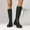 #296-Black, variant on Wowcloth Winter Knee-High Boots for Women – Fashion Casual Solid Color Round Toe Front Lace-Up with Side Zipper and Chunky Mid Heel for Stylish Winter Footwear