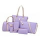 thumbnail image 4 of 6 piezas de moda para mujer, bolso de hombro, bolsos de hombro, bolso de mensajero, , conjunto de asas Púrpura Macarena Bolsos de hombro Cartera de embrague, 4 of 8